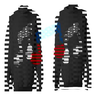 星条旗 アメリカ国旗 音符 スウェットシャツ - Kawaiitshirt