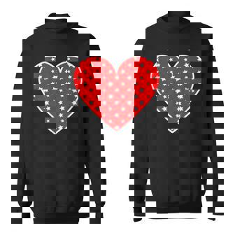 星柄のグラフィックハートプリント。 スウェットシャツ - Kawaiitshirt