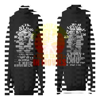 映画で味を判断する 映画ファン 映画 シネマ スウェットシャツ - Kawaiitshirt