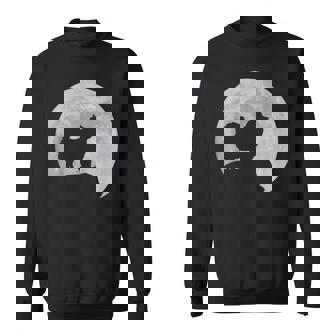 月と犬のシルエット ポンポメラニアン スウェットシャツ - Kawaiitshirt