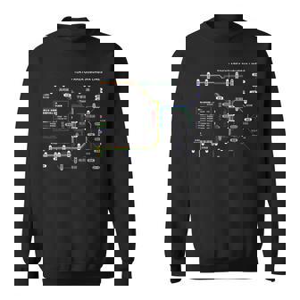 東京 日本 電車 近郊線 鉄道 – おみやげ 路線図 長袖tシャツ スウェットシャツ - Kawaiitshirt