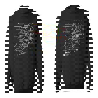 東京電車線路チャートユニセックス親子ペア スウェットシャツ - Kawaiitshirt