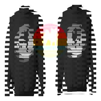 柴犬 シルエット レトロ ヴィンテージ 犬 オーナー レディース メンズ スウェットシャツ - Kawaiitshirt