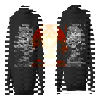 柴犬 ラーメン 麺 日本犬好き アニメ デザイン スウェットシャツ - Kawaiitshirt