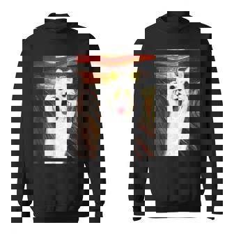 柴犬 面白いtシャツ 犬 ムンクの叫び かわいい メンズ 子供 おもしろ 服 グッズ ネタ わんこ イヌ スウェットシャツ - Kawaiitshirt