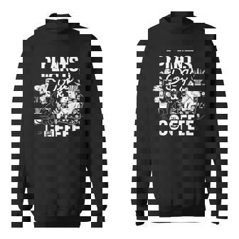 植物 犬 コーヒー おもしろ ガーデニング 犬好き ギフト スウェットシャツ - Kawaiitshirt