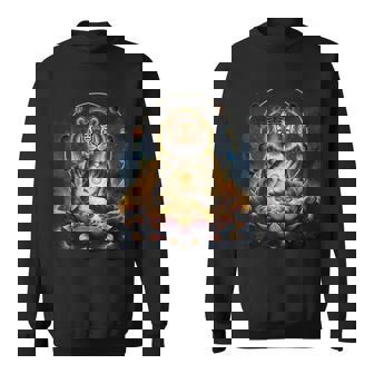 極楽浄土 天国 蓮の花 宇宙 虎 トラ スウェットシャツ - Kawaiitshirt