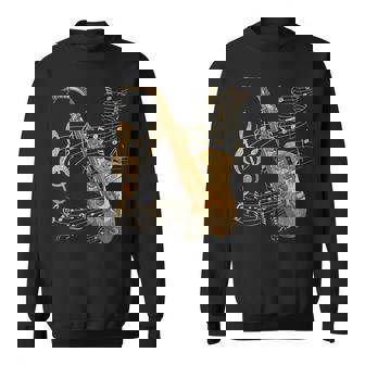 楽器 ト音記号 サックス奏者 音楽サックス スウェットシャツ - Kawaiitshirt