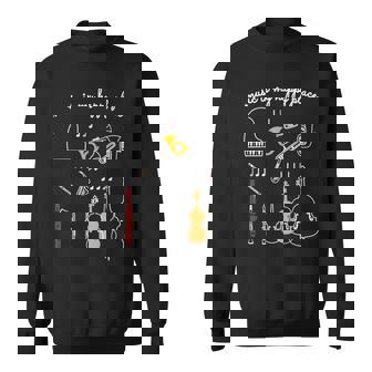 楽器 音楽 ピアノ 管楽器 木管楽器 弦楽器 音符 Music Is My Happy Place スウェットシャツ - Kawaiitshirt