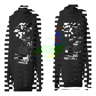 横転した車の屋根を板金するようす スウェットシャツ - Kawaiitshirt