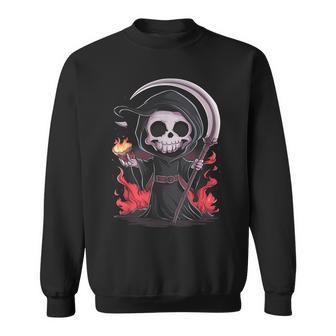 死神 スケルトン ハロウィン コスチューム 不気味 怖い スウェットシャツ - Kawaiitshirt
