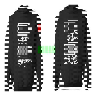 母 妊婦 面白いtシャツ 妻 電池切れ 妊婦さん メンズ おもしろ 面白い 服 オリジナル グッズ 文字tシャツ ネタ スウェットシャツ - Kawaiitshirt