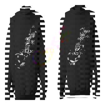 水彩絵の具トカゲ動物爬虫類恋人ヤモリ スウェットシャツ - Kawaiitshirt