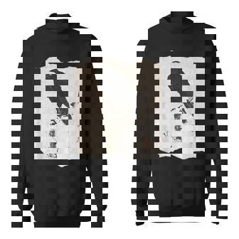 河鍋暁斎のカラス 浮世絵 日本画 日本文化 烏 スウェットシャツ - Kawaiitshirt