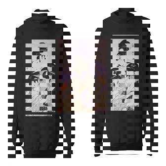 浮世絵 美人 ユーモア アート 絵 漢字 日本 スウェットシャツ - Kawaiitshirt