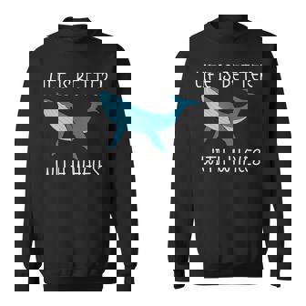 海 自然を愛する人 鯨のいる生活 スウェットシャツ - Kawaiitshirt