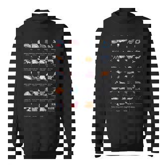 深海魚図鑑_文字白 長袖tシャツ スウェットシャツ - Kawaiitshirt