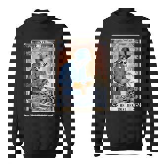 溶接機 溶接 タロット カード スケルトン 面白い 金属製 労働者 スウェットシャツ - Kawaiitshirt
