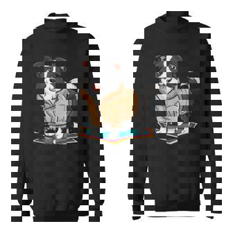 漫画の外観のかわいいボーダーコリー スウェットシャツ - Kawaiitshirt