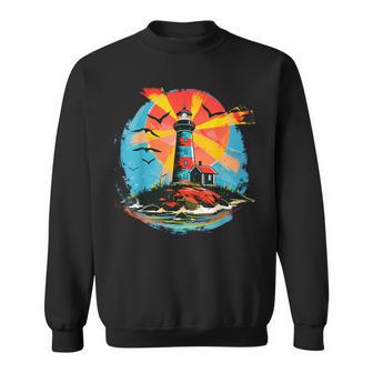 灯台 シーサイド ハウス セーリング 海 ビーチ ボート スウェットシャツ - Kawaiitshirt