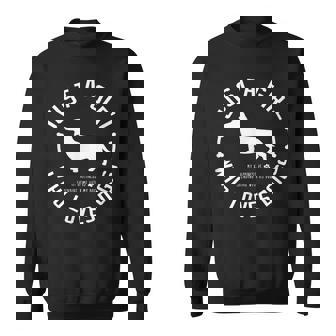 犬 おもしろ おしゃれ イヌ 可愛い ダックスフンド ミニチュアダックス シルエット スウェットシャツ - Kawaiitshirt