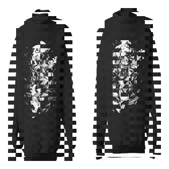 犬 演奏 ベース ギター シャツ 男性用 動物 ギターを弾く スウェットシャツ - Kawaiitshirt