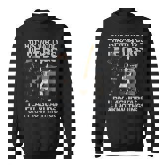 犬好き ギター ミュージシャン ペット 犬 演奏 ギター 面白い スウェットシャツ - Kawaiitshirt