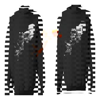 猫 ネコ バスケ 面白いtシャツ 文字入り メンズ おもしろ 面白い 服 おもしろグッズ ネタ 浮世絵 スウェットシャツ - Kawaiitshirt