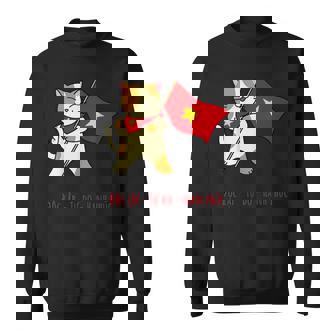 猫 ベトナム国旗 キティ おもしろギフト ブラック スウェットシャツ - Kawaiitshirt