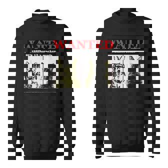 猫 ロック Rock Wanted キジトラ レトロ おしゃれ 個性的 可愛い 面白い スウェットシャツ - Kawaiitshirt