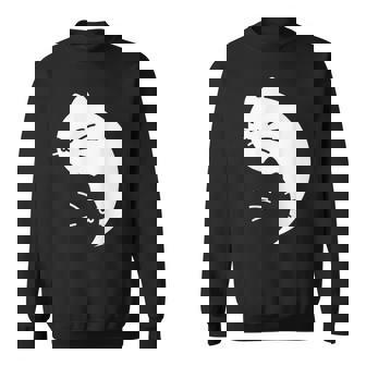 猫 陰陽 反対 調和 エネルギー 子猫 スウェットシャツ - Kawaiitshirt