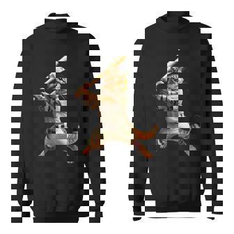 猫 面白いtシャツ 野球 ネコ ベースボール おもしろ 服 ネタ メンズ 野球部 おもしろグッズ 大人 子供 スウェットシャツ - Kawaiitshirt