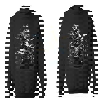 猫がドラムを叩く スウェットシャツ - Kawaiitshirt