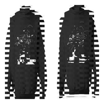 猫と音符 楽譜 音楽家 猫 音楽好き ギフト スウェットシャツ - Kawaiitshirt