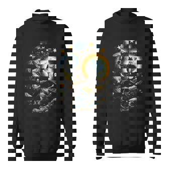 猫の星月夜 猫ヴァン・ゴッホ キャットアート キッズメンズ面白い猫 猫 スウェットシャツ - Kawaiitshirt