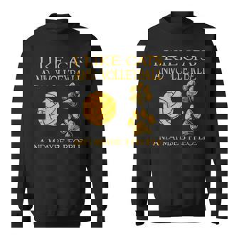 猫やバレーボールが好きで、3人もいるかもしれません。 スウェットシャツ - Kawaiitshirt