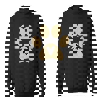 猫や犬の愛好家のための足付きハート スウェットシャツ - Kawaiitshirt