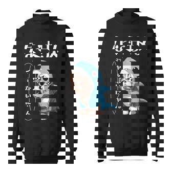 おもしろ 猫好き 猫 猫柄 ねこ ネコ サメ 面白い にゃん ギフト シャーないにゃん かわいい なぐサメ スウェットシャツ - Kawaiitshirt