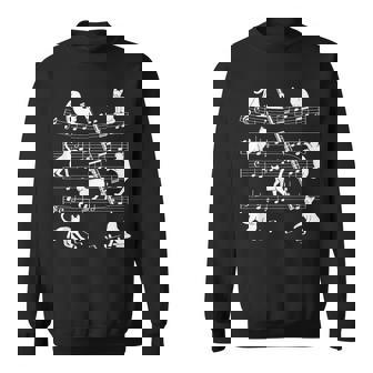 猫好きフルート奏者のためのフルート猫。 スウェットシャツ - Kawaiitshirt