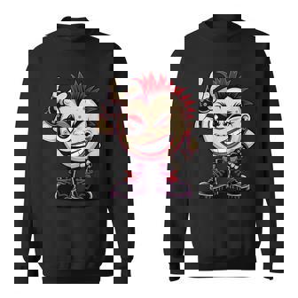 生意気なパンクロックロッカー イロとブーツ付き 面白いパンク スウェットシャツ - Kawaiitshirt