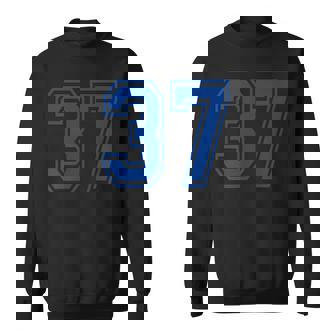 番号37インチ ブルー スウェットシャツ - Kawaiitshirt