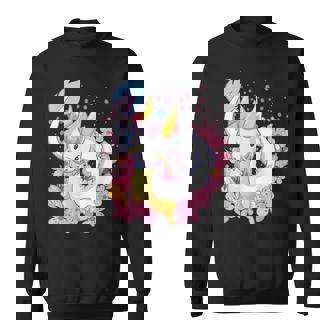 白 アニメ ドラゴン 美的 カワイイ スウェットシャツ - Kawaiitshirt