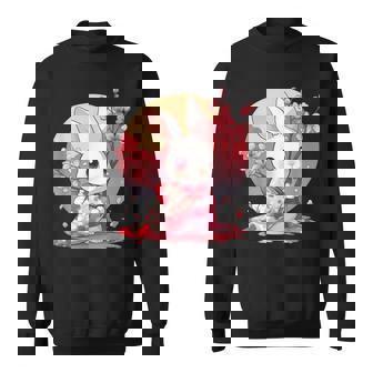 白うさぎの春のさくらアドベンチャー スウェットシャツ - Kawaiitshirt