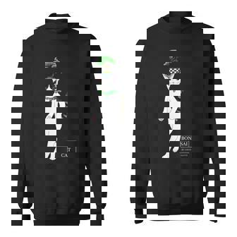 盆栽ねこ 頭に松の盆栽を乗せたハチワレ猫 スウェットシャツ - Kawaiitshirt