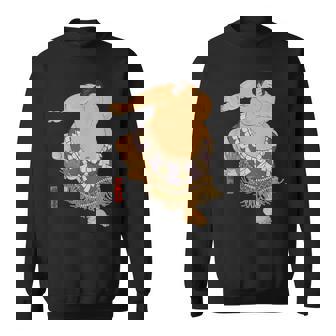 相撲取りtシャツ日本の相撲tシャツが大好きですヴィンテージアート相撲力士ラブレスリング スウェットシャツ - Kawaiitshirt