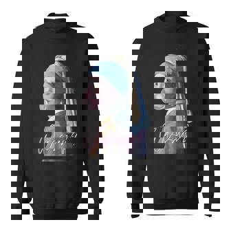 真珠の耳飾りの少女 フェルメール 面白い オルタード アート Wassup スウェットシャツ - Kawaiitshirt