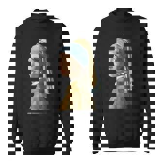 真珠の耳飾りの少女／フェルメール（切り抜き）【世界の名画】Johannesermeer 青いターバン 美術館アート スウェットシャツ - Kawaiitshirt