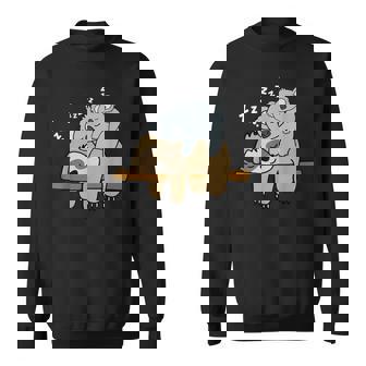 眠っているかわいい怠け者ナマケモノ ベビーコアラ ママベア昼寝 スウェットシャツ - Kawaiitshirt