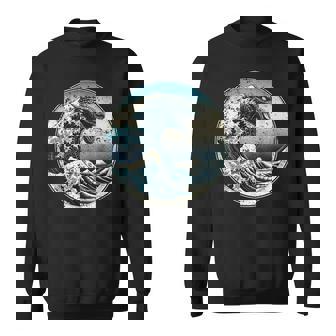 神奈川沖グレートウェーブウィズガメラ スウェットシャツ - Kawaiitshirt