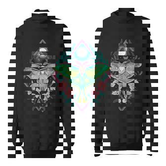 神秘的なルナモスムーンフローラルボーホーネイチャースピリットデザイン。 スウェットシャツ - Kawaiitshirt